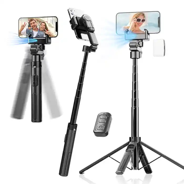AI Face Tracking Smart Handheld Gimbal Stabilizer Selfie Stick Tripod