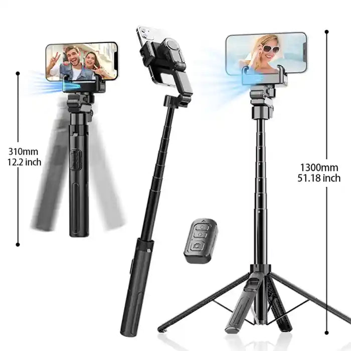 AI Face Tracking Smart Handheld Gimbal Stabilizer Selfie Stick Tripod