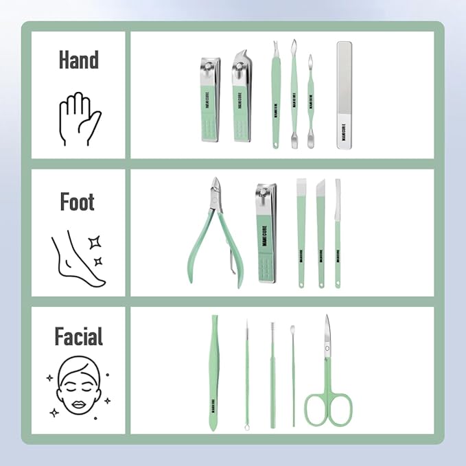 ১৬ পিস স্টেইনলেস স্টীল নেইল কাটার টুল সেট