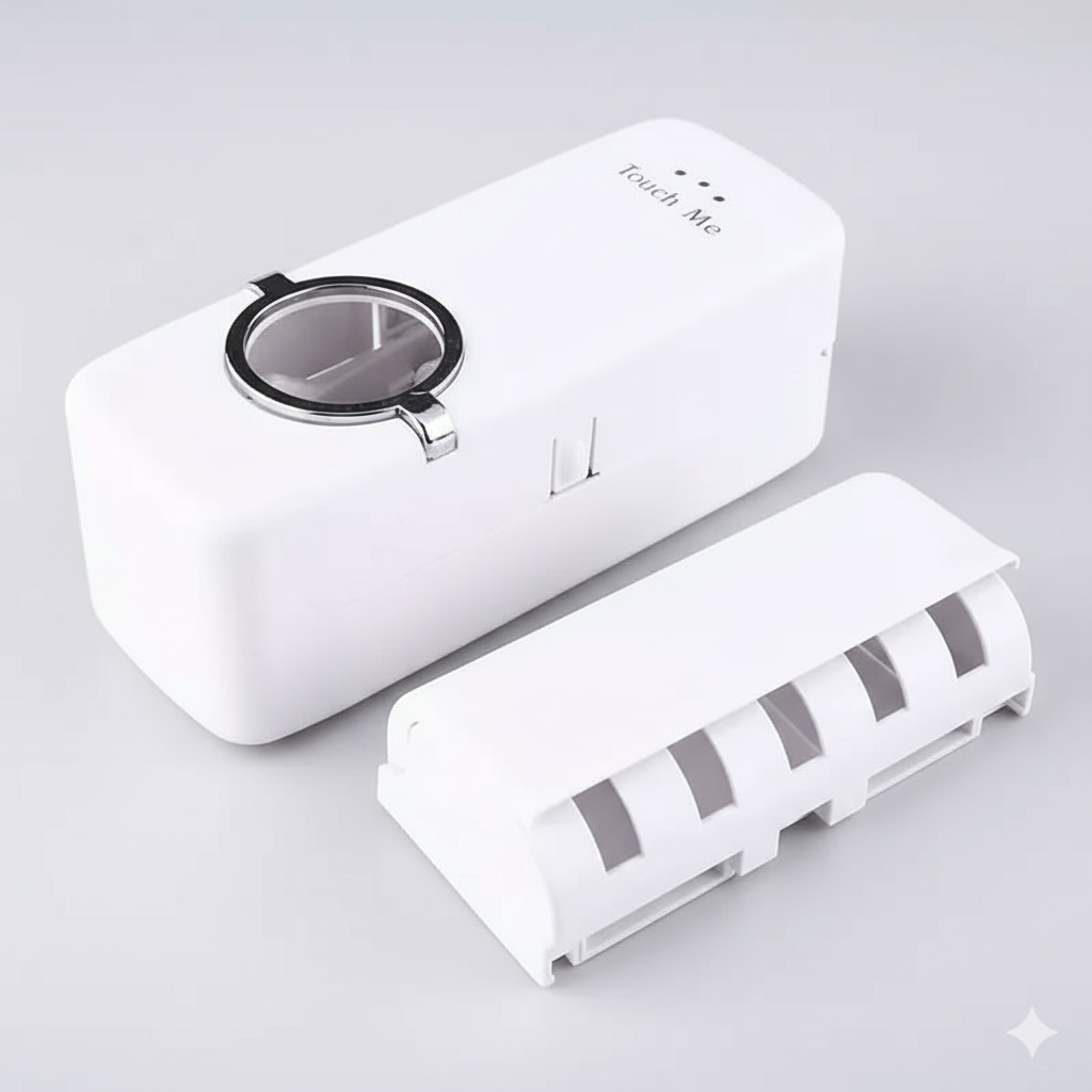 অটোমেটিক টুথপেস্ট ডিসপেন্সার উইথ  টুথব্রাশ হোল্ডার