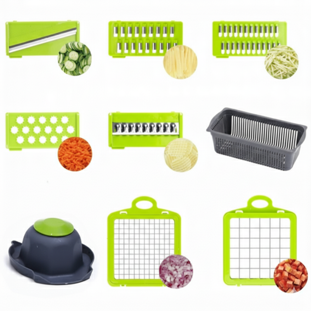 ১৬ -ইন-১ মাল্টি-ফাংশনাল সবজি কাটার ও স্লাইসর